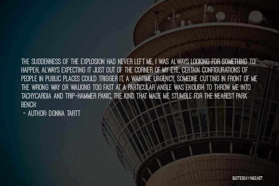 Donna Tartt Quotes: The Suddenness Of The Explosion Had Never Left Me, I Was Always Looking For Something To Happen, Always Expecting It