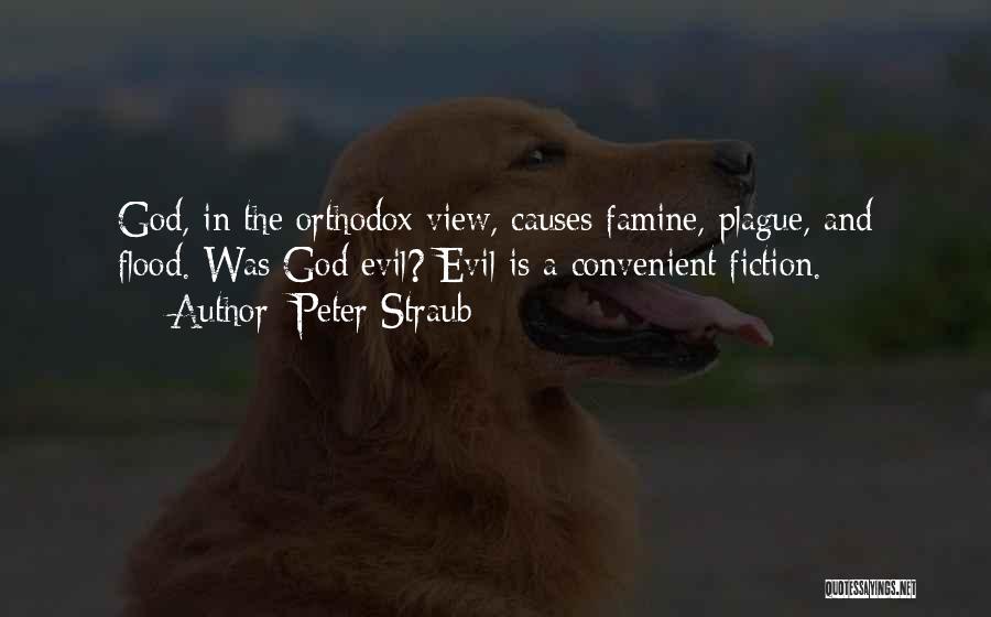 Peter Straub Quotes: God, In The Orthodox View, Causes Famine, Plague, And Flood. Was God Evil? Evil Is A Convenient Fiction.