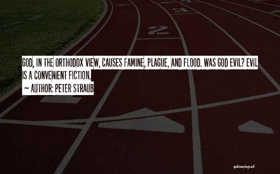 Peter Straub Quotes: God, In The Orthodox View, Causes Famine, Plague, And Flood. Was God Evil? Evil Is A Convenient Fiction.