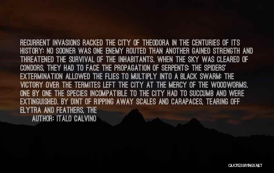 Italo Calvino Quotes: Recurrent Invasions Racked The City Of Theodora In The Centuries Of Its History; No Sooner Was One Enemy Routed Than