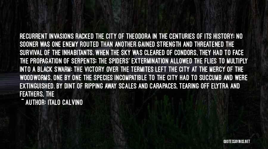 Italo Calvino Quotes: Recurrent Invasions Racked The City Of Theodora In The Centuries Of Its History; No Sooner Was One Enemy Routed Than