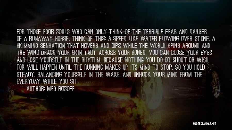 Meg Rosoff Quotes: For Those Poor Souls Who Can Only Think Of The Terrible Fear And Danger Of A Runaway Horse, Think Of