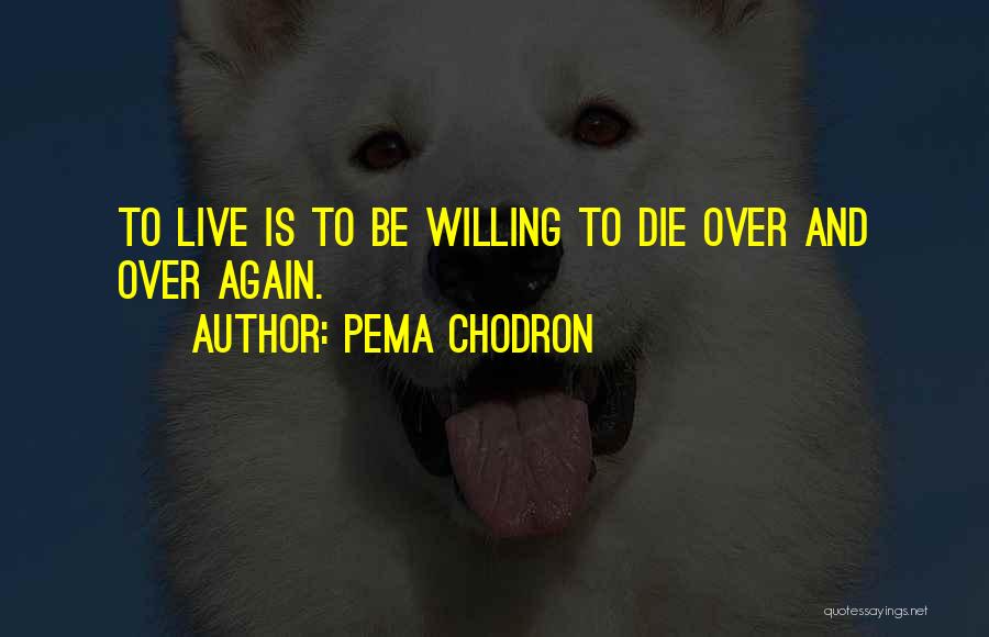 Pema Chodron Quotes: To Live Is To Be Willing To Die Over And Over Again.
