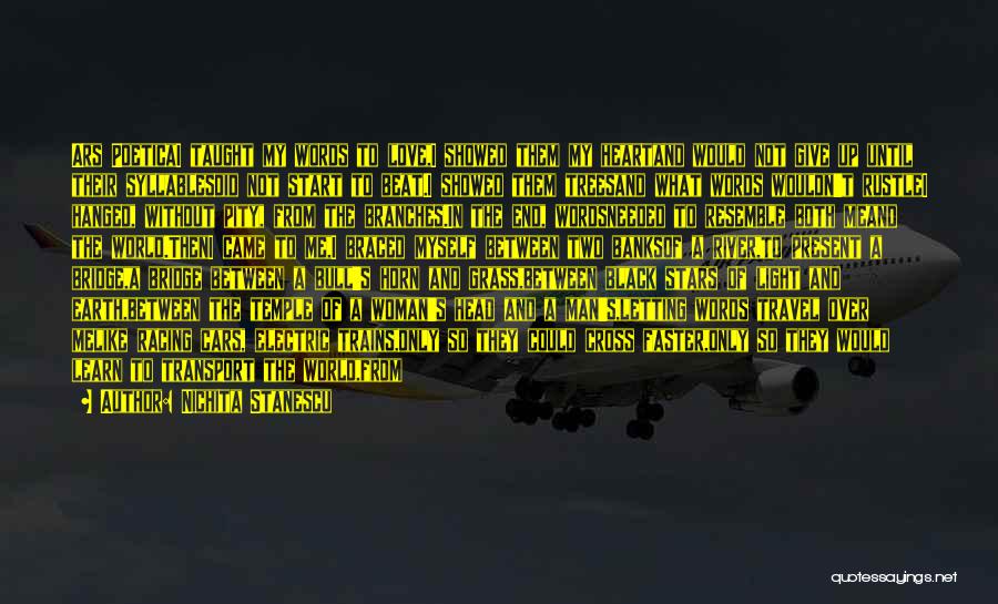 Nichita Stanescu Quotes: Ars Poeticai Taught My Words To Love,i Showed Them My Heartand Would Not Give Up Until Their Syllablesdid Not Start