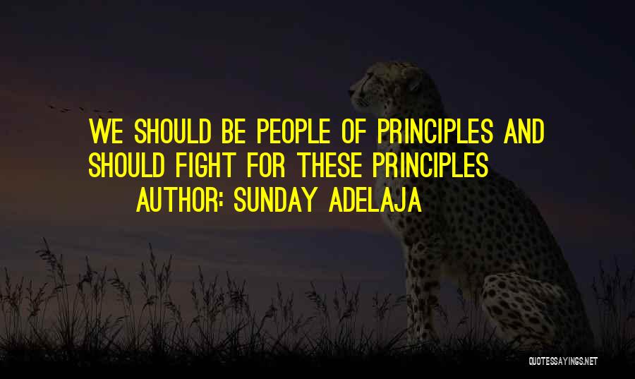 Sunday Adelaja Quotes: We Should Be People Of Principles And Should Fight For These Principles