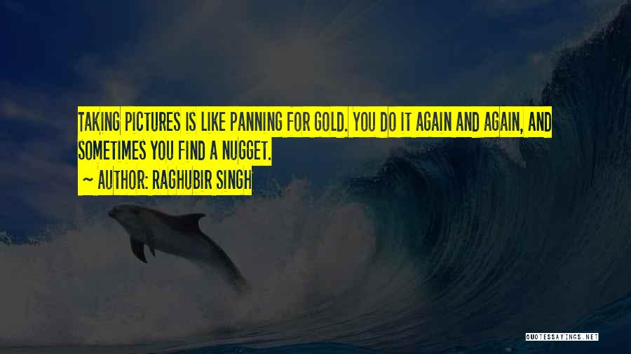 Raghubir Singh Quotes: Taking Pictures Is Like Panning For Gold. You Do It Again And Again, And Sometimes You Find A Nugget.