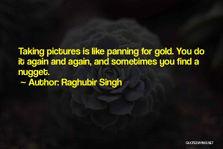 Raghubir Singh Quotes: Taking Pictures Is Like Panning For Gold. You Do It Again And Again, And Sometimes You Find A Nugget.