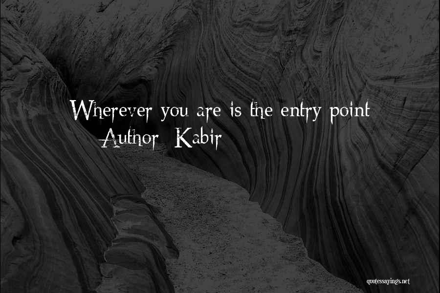 Kabir Quotes: Wherever You Are Is The Entry Point