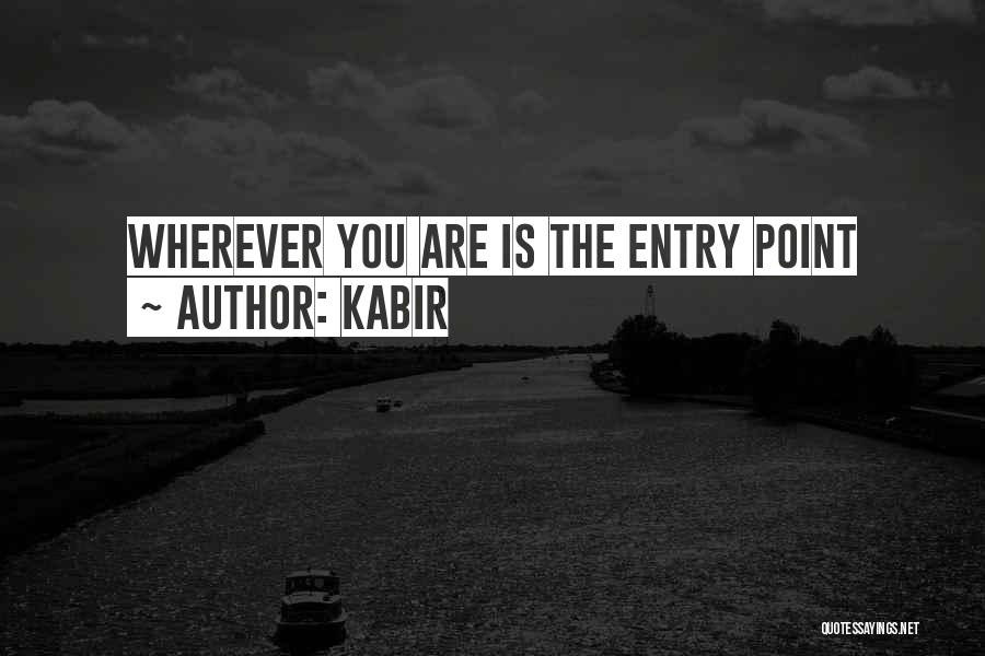 Kabir Quotes: Wherever You Are Is The Entry Point