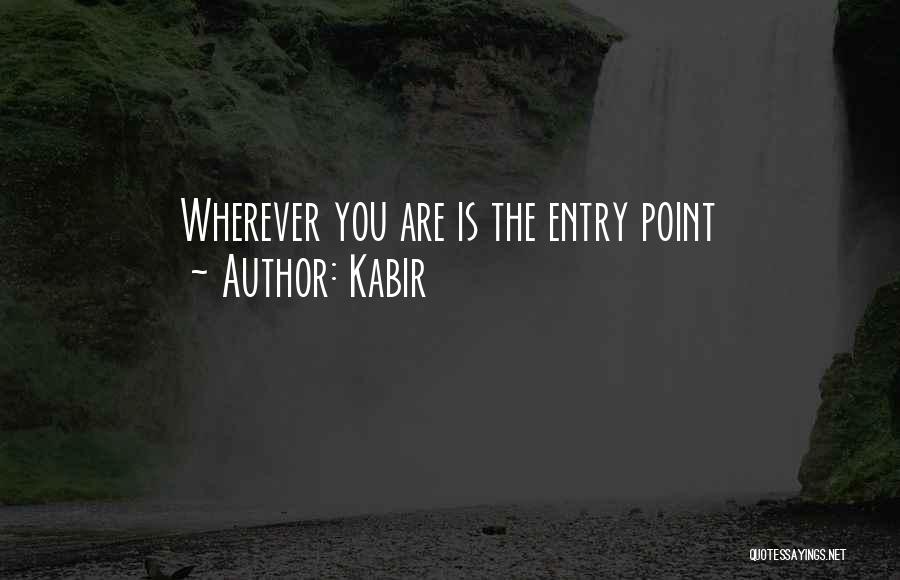 Kabir Quotes: Wherever You Are Is The Entry Point