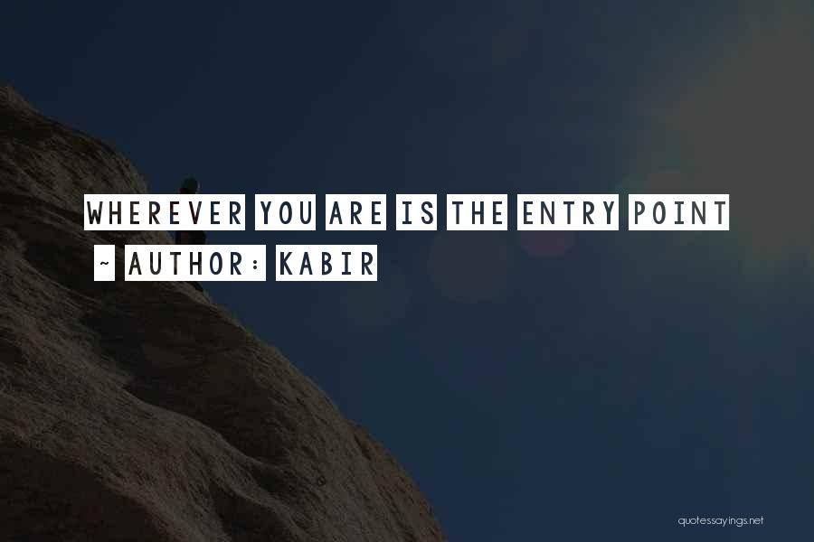 Kabir Quotes: Wherever You Are Is The Entry Point