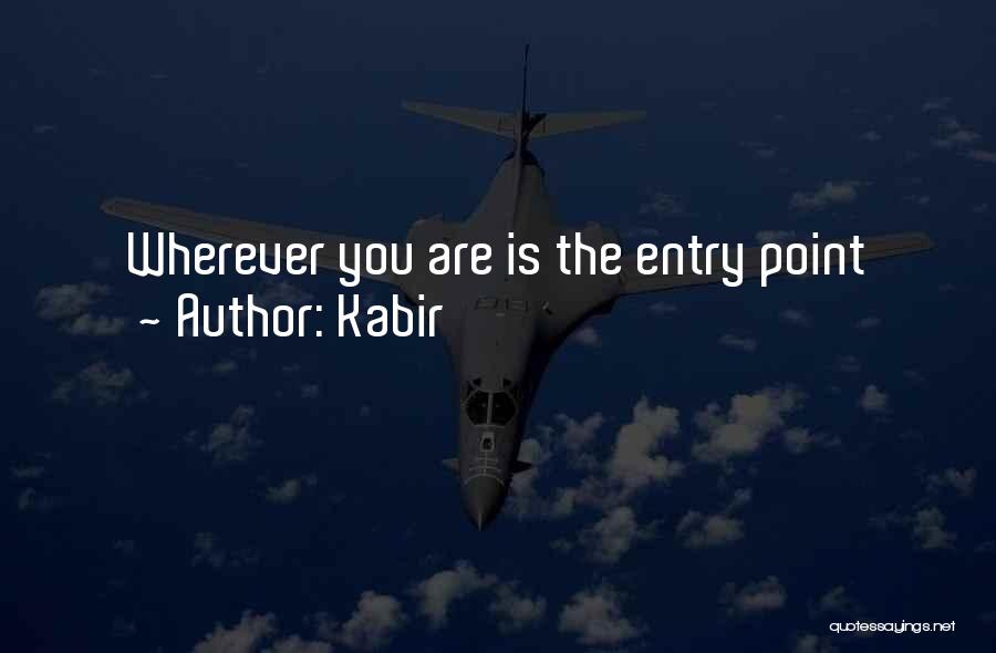 Kabir Quotes: Wherever You Are Is The Entry Point