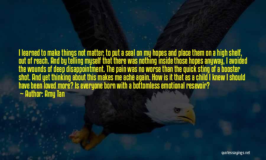 Amy Tan Quotes: I Learned To Make Things Not Matter, To Put A Seal On My Hopes And Place Them On A High