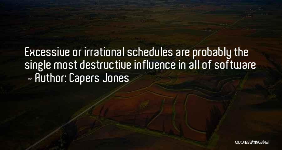 Capers Jones Quotes: Excessive Or Irrational Schedules Are Probably The Single Most Destructive Influence In All Of Software