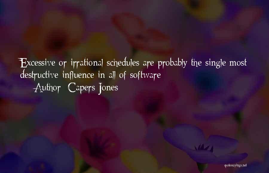 Capers Jones Quotes: Excessive Or Irrational Schedules Are Probably The Single Most Destructive Influence In All Of Software