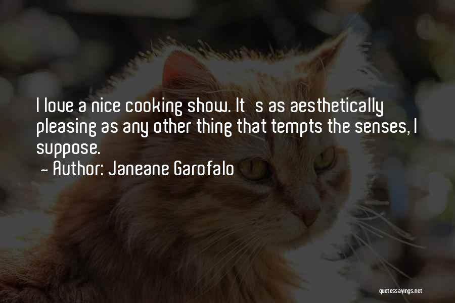 Janeane Garofalo Quotes: I Love A Nice Cooking Show. It's As Aesthetically Pleasing As Any Other Thing That Tempts The Senses, I Suppose.