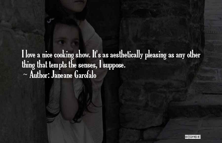 Janeane Garofalo Quotes: I Love A Nice Cooking Show. It's As Aesthetically Pleasing As Any Other Thing That Tempts The Senses, I Suppose.