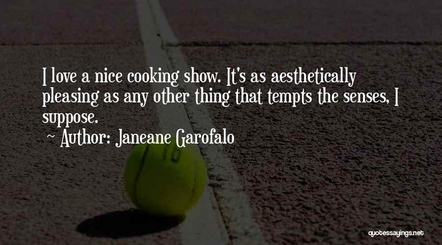 Janeane Garofalo Quotes: I Love A Nice Cooking Show. It's As Aesthetically Pleasing As Any Other Thing That Tempts The Senses, I Suppose.