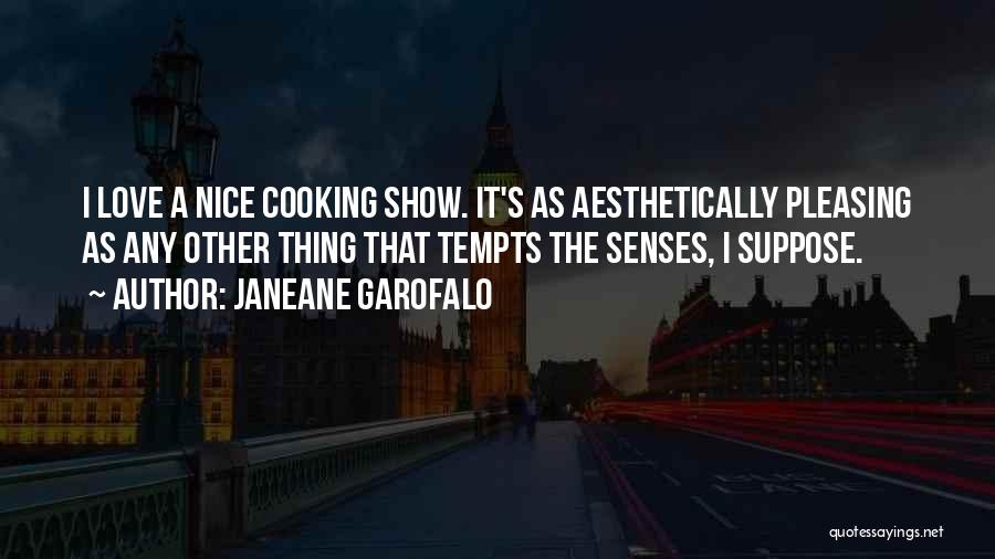 Janeane Garofalo Quotes: I Love A Nice Cooking Show. It's As Aesthetically Pleasing As Any Other Thing That Tempts The Senses, I Suppose.