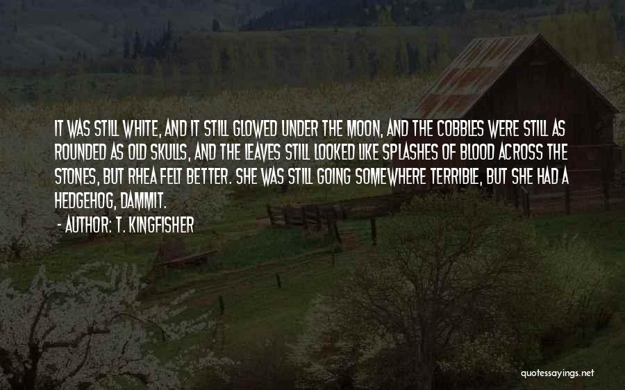 T. Kingfisher Quotes: It Was Still White, And It Still Glowed Under The Moon, And The Cobbles Were Still As Rounded As Old