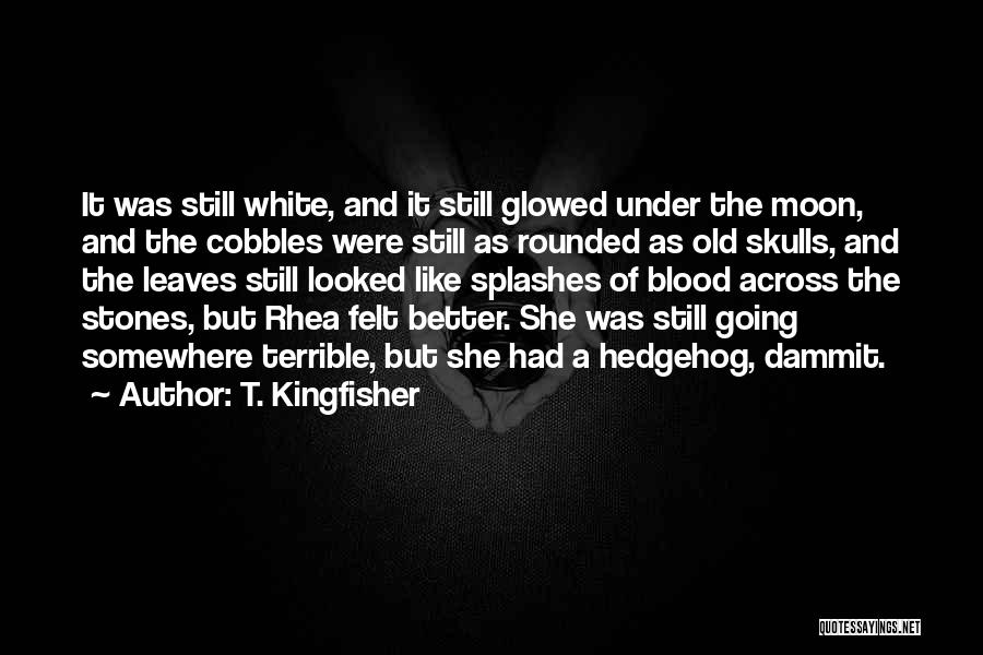 T. Kingfisher Quotes: It Was Still White, And It Still Glowed Under The Moon, And The Cobbles Were Still As Rounded As Old