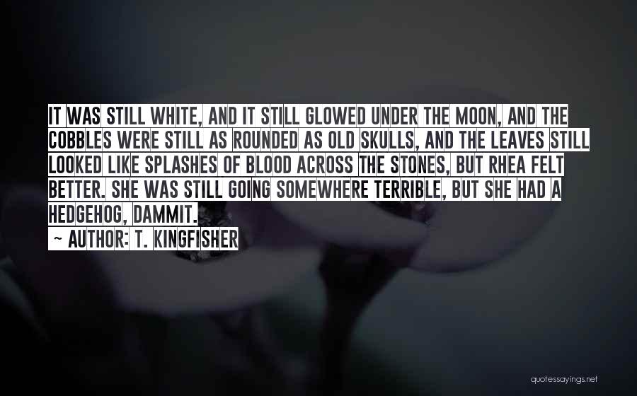 T. Kingfisher Quotes: It Was Still White, And It Still Glowed Under The Moon, And The Cobbles Were Still As Rounded As Old