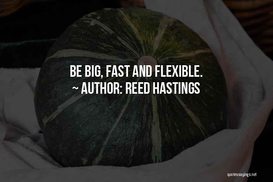 Reed Hastings Quotes: Be Big, Fast And Flexible.