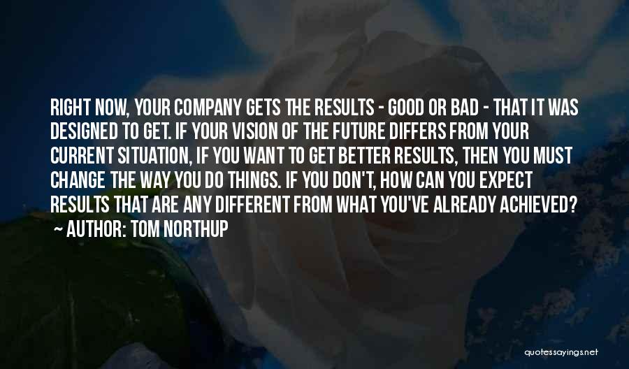 Tom Northup Quotes: Right Now, Your Company Gets The Results - Good Or Bad - That It Was Designed To Get. If Your