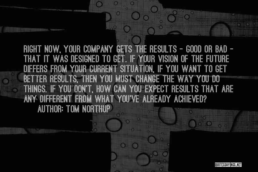 Tom Northup Quotes: Right Now, Your Company Gets The Results - Good Or Bad - That It Was Designed To Get. If Your