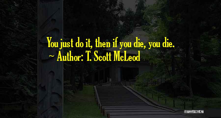 T. Scott McLeod Quotes: You Just Do It, Then If You Die, You Die.