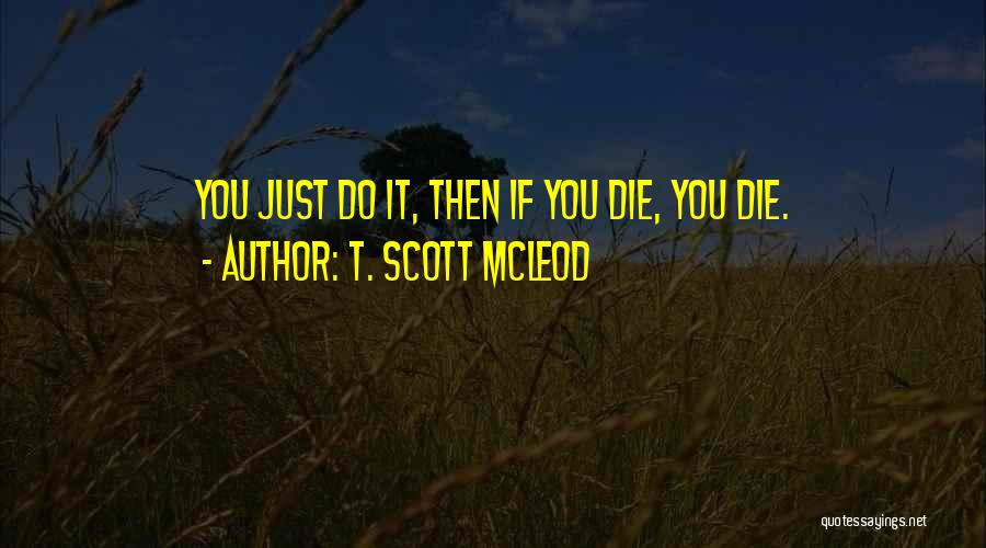T. Scott McLeod Quotes: You Just Do It, Then If You Die, You Die.