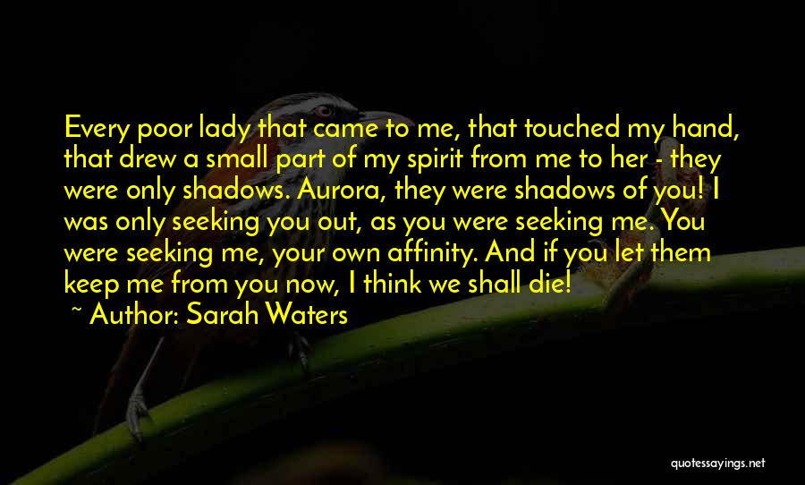 Sarah Waters Quotes: Every Poor Lady That Came To Me, That Touched My Hand, That Drew A Small Part Of My Spirit From