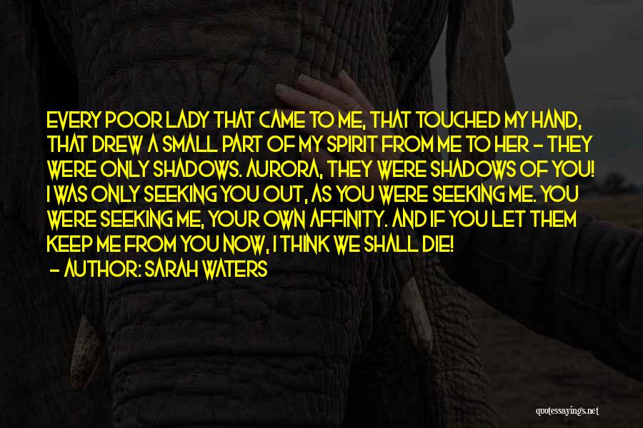 Sarah Waters Quotes: Every Poor Lady That Came To Me, That Touched My Hand, That Drew A Small Part Of My Spirit From