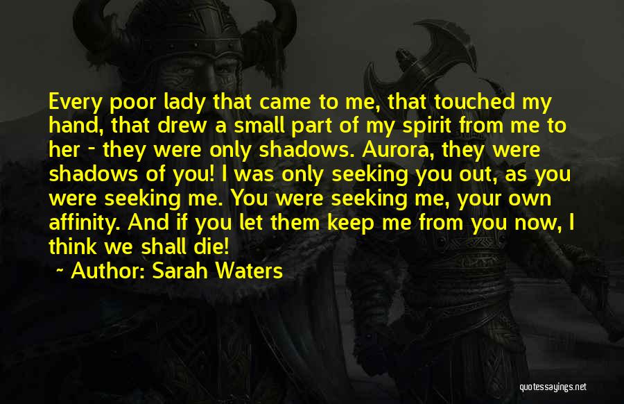 Sarah Waters Quotes: Every Poor Lady That Came To Me, That Touched My Hand, That Drew A Small Part Of My Spirit From