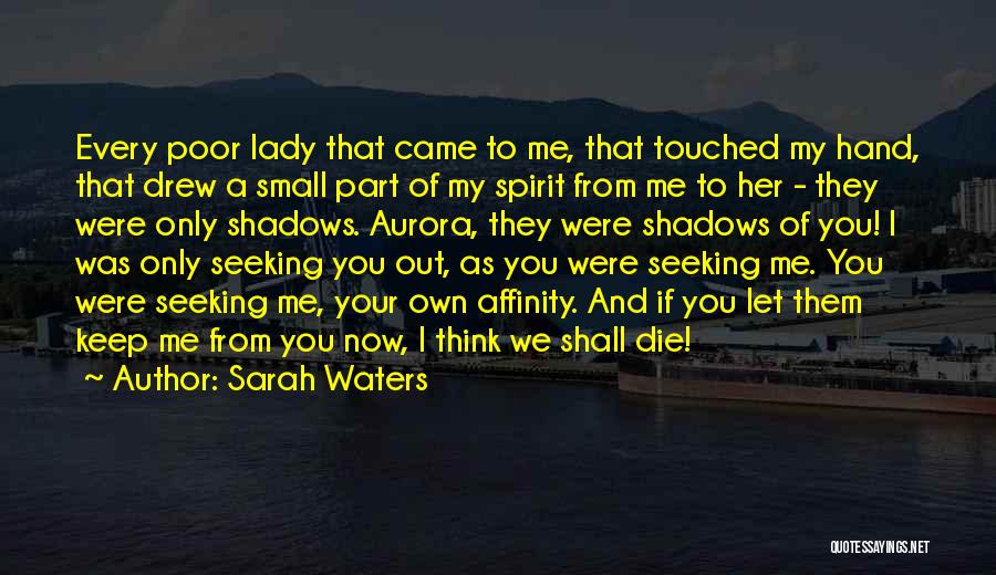 Sarah Waters Quotes: Every Poor Lady That Came To Me, That Touched My Hand, That Drew A Small Part Of My Spirit From