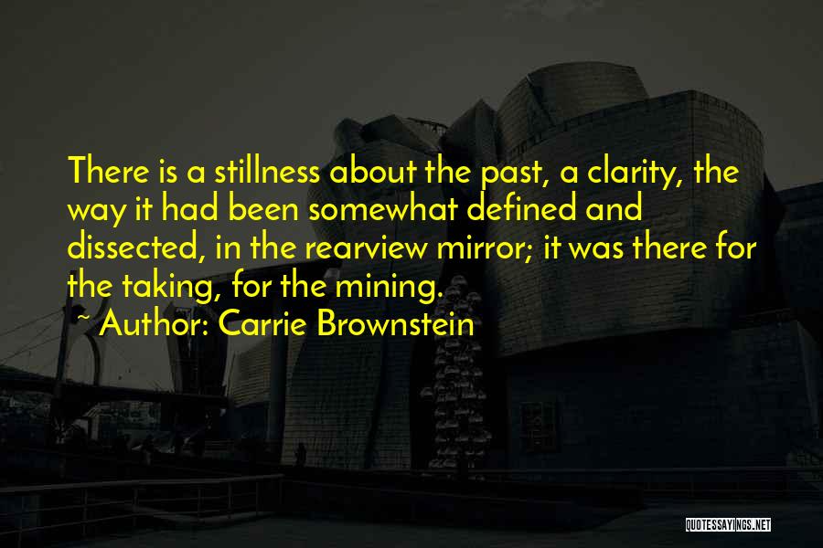 Carrie Brownstein Quotes: There Is A Stillness About The Past, A Clarity, The Way It Had Been Somewhat Defined And Dissected, In The