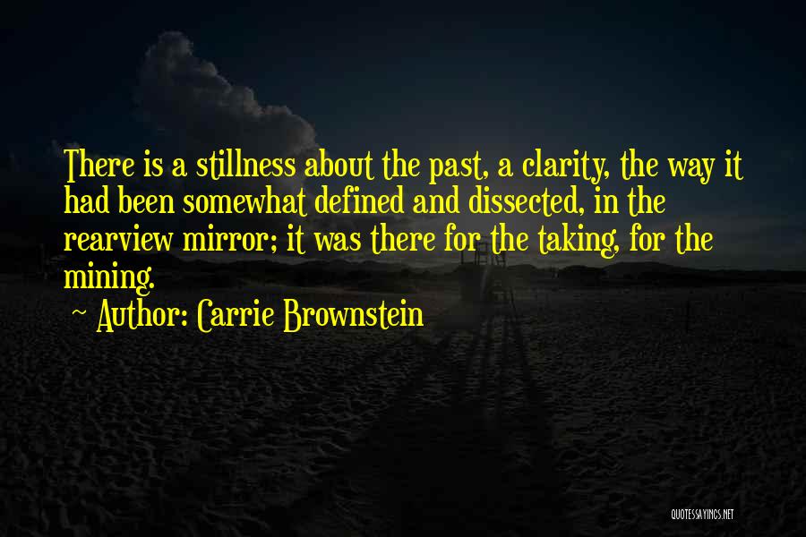 Carrie Brownstein Quotes: There Is A Stillness About The Past, A Clarity, The Way It Had Been Somewhat Defined And Dissected, In The