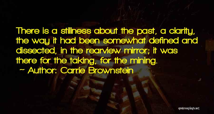 Carrie Brownstein Quotes: There Is A Stillness About The Past, A Clarity, The Way It Had Been Somewhat Defined And Dissected, In The