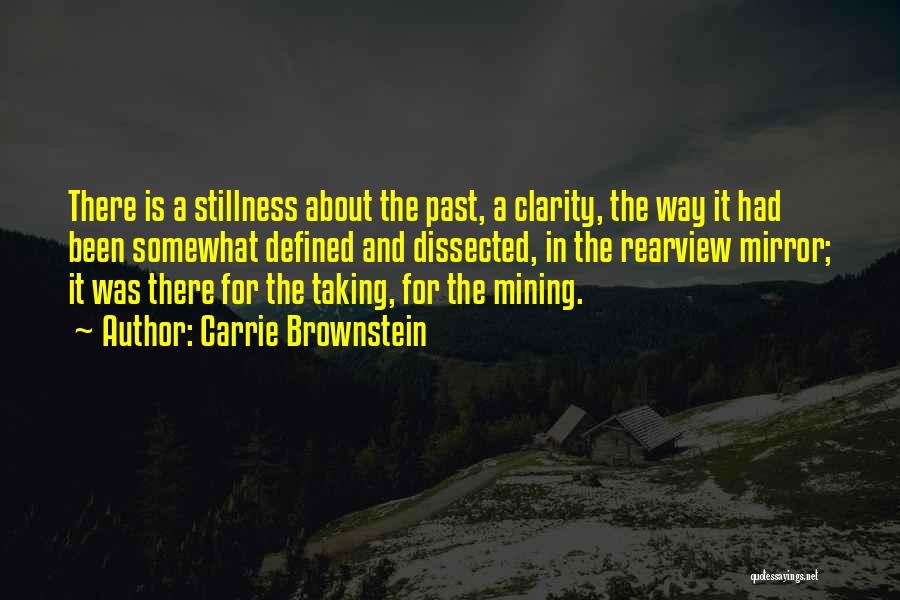 Carrie Brownstein Quotes: There Is A Stillness About The Past, A Clarity, The Way It Had Been Somewhat Defined And Dissected, In The