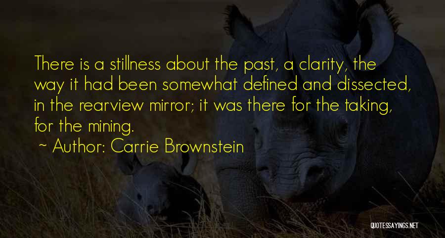 Carrie Brownstein Quotes: There Is A Stillness About The Past, A Clarity, The Way It Had Been Somewhat Defined And Dissected, In The