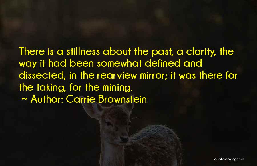 Carrie Brownstein Quotes: There Is A Stillness About The Past, A Clarity, The Way It Had Been Somewhat Defined And Dissected, In The