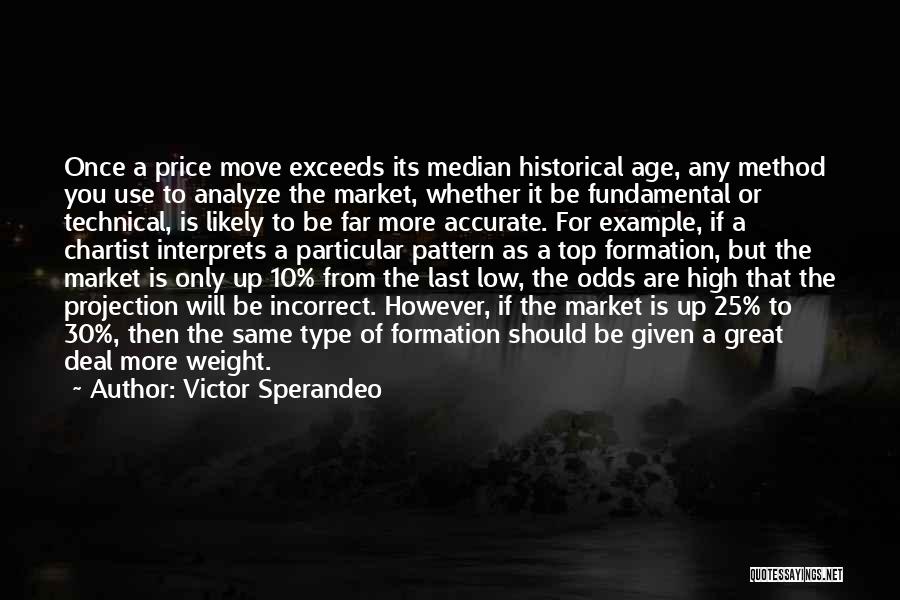 Victor Sperandeo Quotes: Once A Price Move Exceeds Its Median Historical Age, Any Method You Use To Analyze The Market, Whether It Be