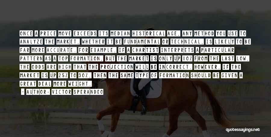 Victor Sperandeo Quotes: Once A Price Move Exceeds Its Median Historical Age, Any Method You Use To Analyze The Market, Whether It Be