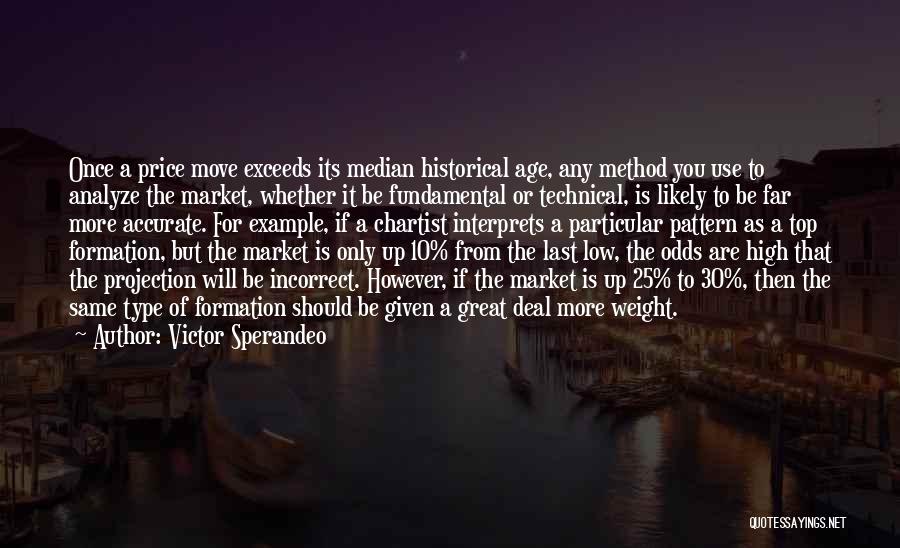 Victor Sperandeo Quotes: Once A Price Move Exceeds Its Median Historical Age, Any Method You Use To Analyze The Market, Whether It Be