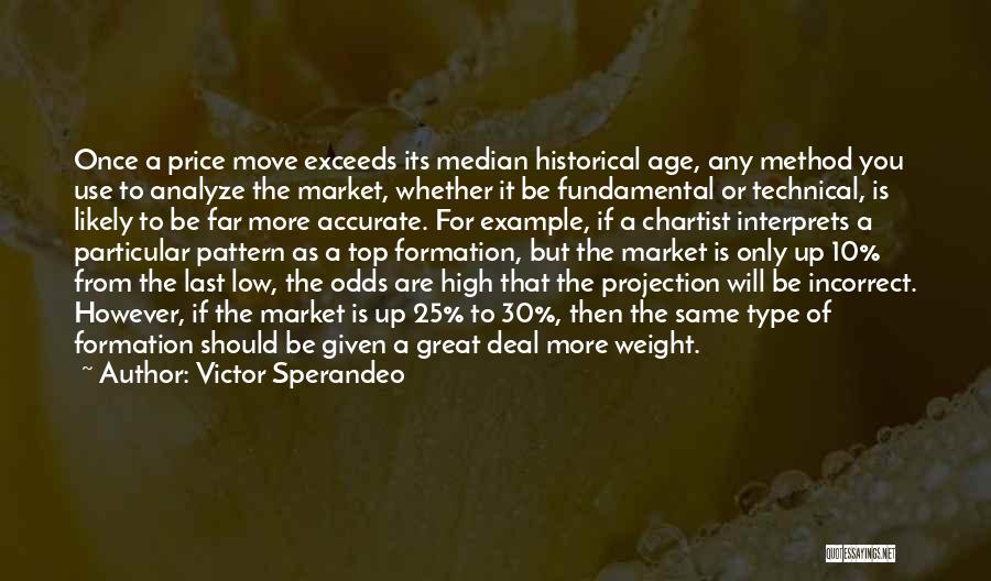 Victor Sperandeo Quotes: Once A Price Move Exceeds Its Median Historical Age, Any Method You Use To Analyze The Market, Whether It Be