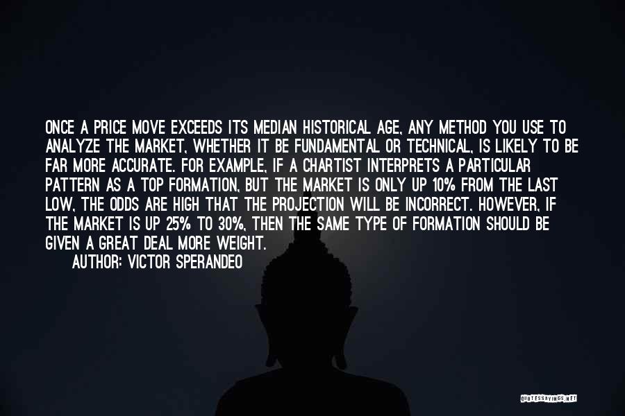 Victor Sperandeo Quotes: Once A Price Move Exceeds Its Median Historical Age, Any Method You Use To Analyze The Market, Whether It Be