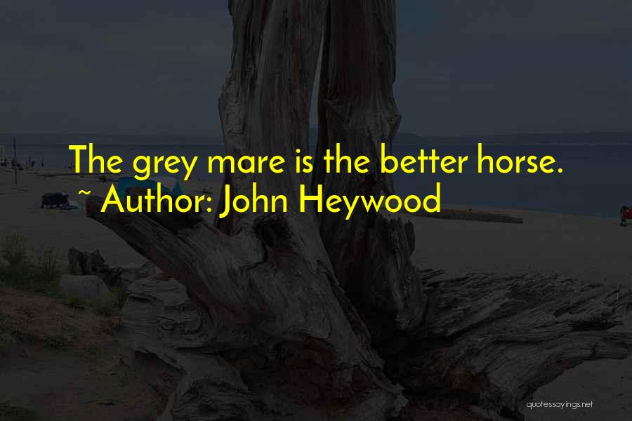 John Heywood Quotes: The Grey Mare Is The Better Horse.