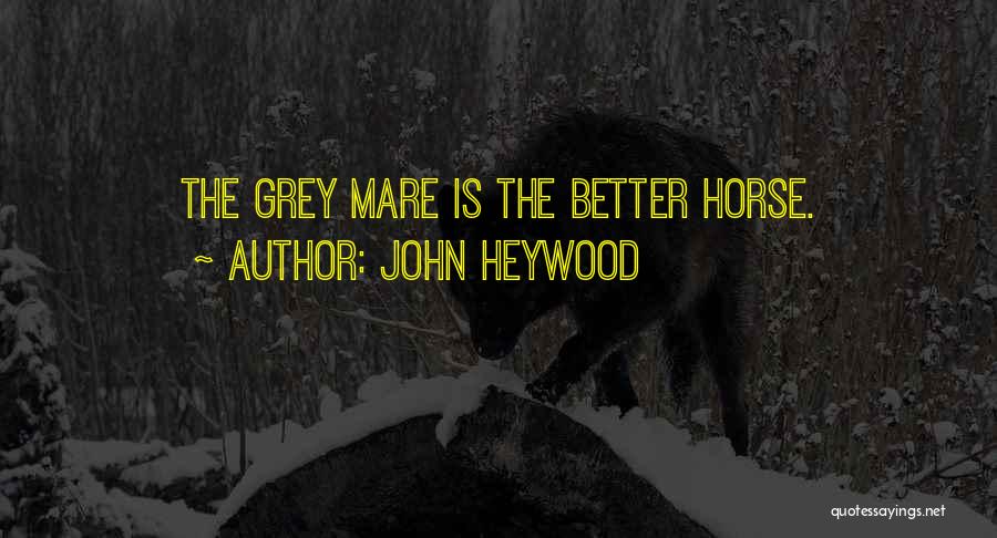 John Heywood Quotes: The Grey Mare Is The Better Horse.