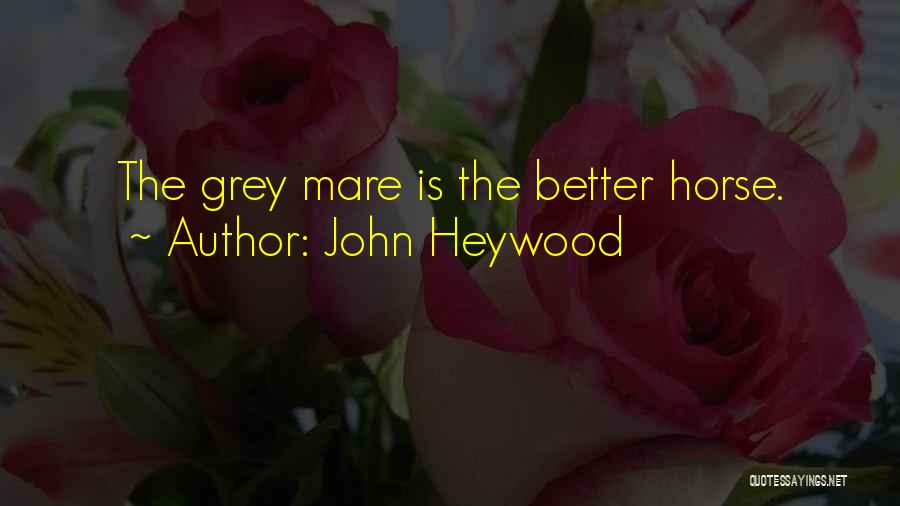 John Heywood Quotes: The Grey Mare Is The Better Horse.