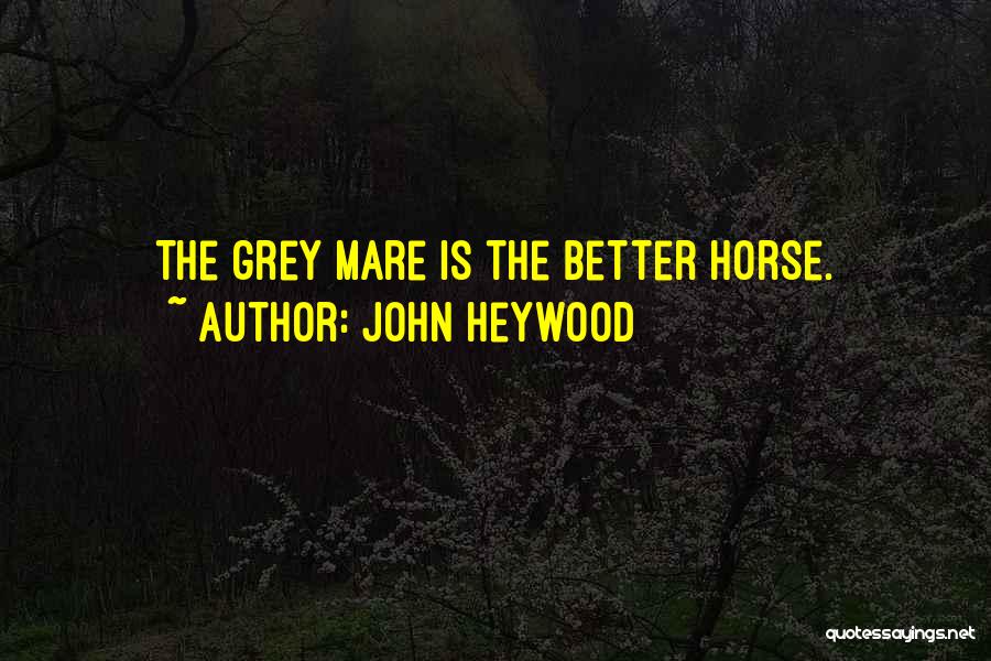 John Heywood Quotes: The Grey Mare Is The Better Horse.